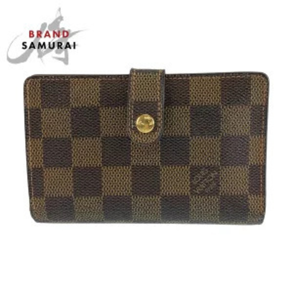 LOUIS VUITTON Damier Portemonnaie Viennois Brown Folding Wallet Compact